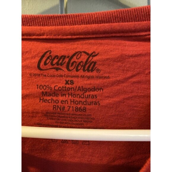 Freeze Juniors Coca-Cola-Graphic Cotton T-Shirt, X-Small, Independence Red - Picture 5 of 5